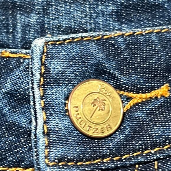 SOLD Vintage Embroidered Palm Tree Straight Leg Jean Blue Womens Size 4 - Picture 7 of 9